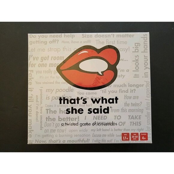 THAT'S WHAT SHE SAID TWISTED ADULT CARD GAME INNUENDOS SEALED BOX NEW SEALED - Picture 1 of 6